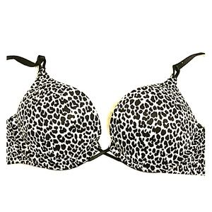 VS Black and White Cheetah Bombshell Bra